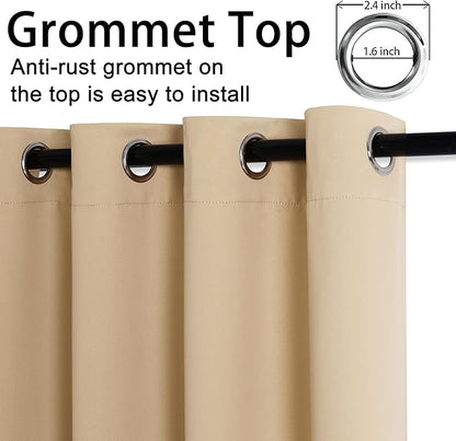 JIUZHEN Blackout Curtains with Tiebacks - Image 5