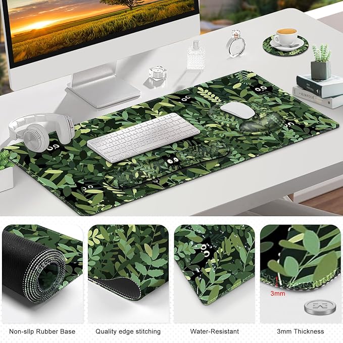 Large Desk Mat, Cute Anime Cats Gaming Mouse Pad, Desk Pad Protector, XXL - Image 9
