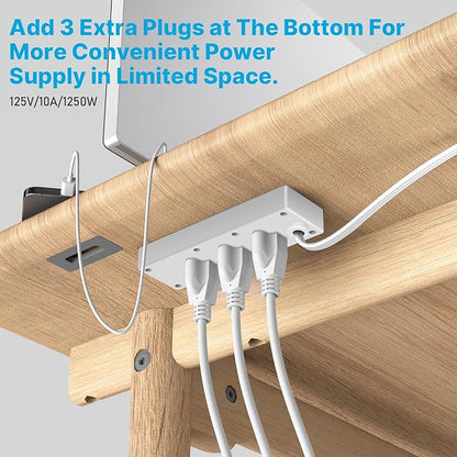 CCCEI 6 Outlets Dual Side Recessed Power Strip - Image 3