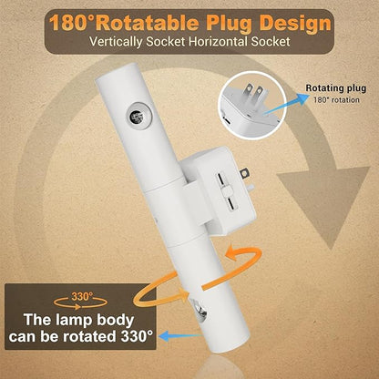 JandCase LED Night Light, Modern Night Lights Plug into Wall, Soft White 3000K - Image 3