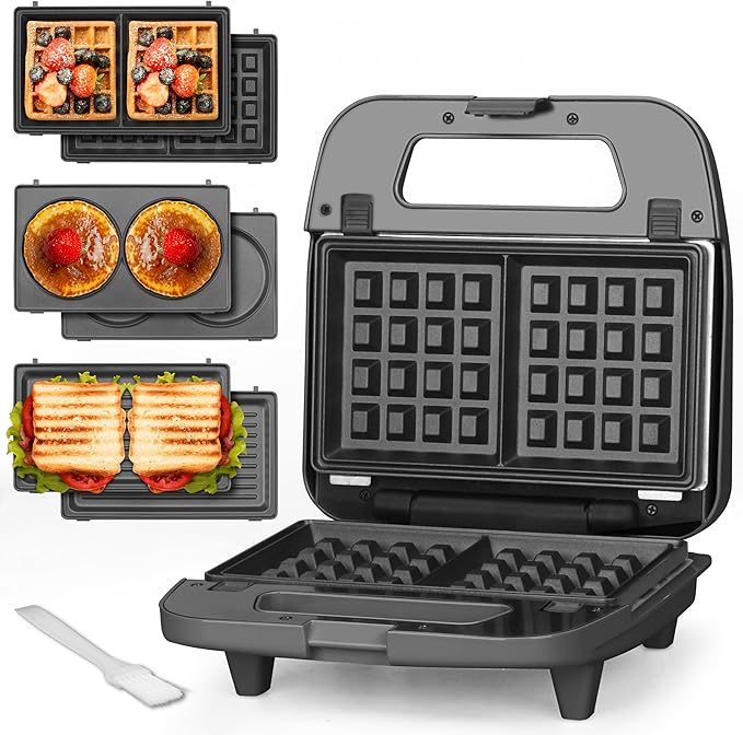Baker’s Friend 3 in 1 Mini Waffle Maker by Baker%27s+Friend