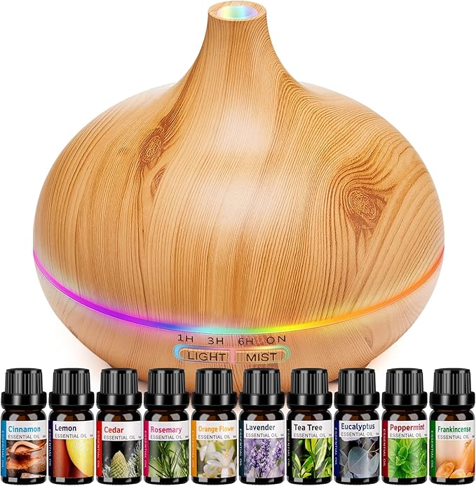 HLS Aroma Diffusers for Essential Oils Large Room by HealthyLifeStyle