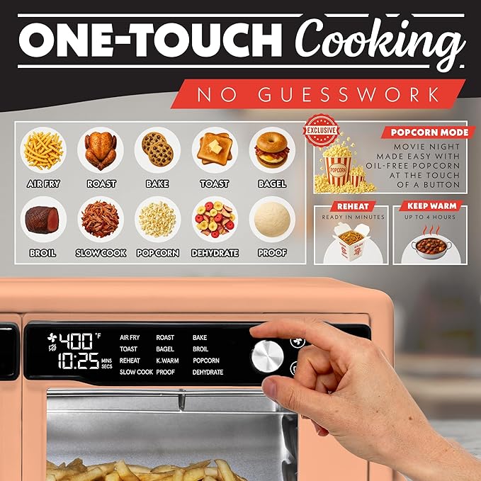 Gourmia French Door Air Fryer Oven - 37 Qt Large Capacity Convection Toaster - Image 2