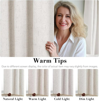 H.VERSAILTEX Linen Curtains 100% Blackout Curtains - Image 5