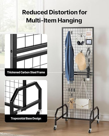 VEVOR 3 Packs Grid Wall Panels, 1.9 x 5.4 ft Wire Grid Panels Display Rack - Image 3