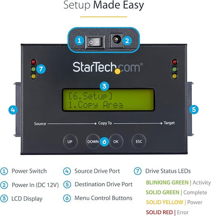 StarTech.com 1:1 Standalone Hard Drive Duplicator - Image 4
