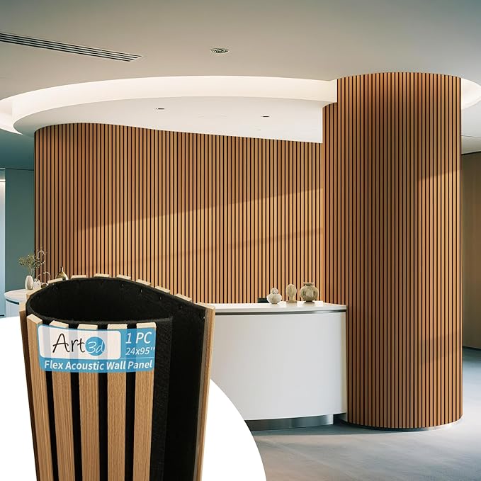 Art3d 1-Pack Acoustic Wood Slat Wall Panel by Art3d