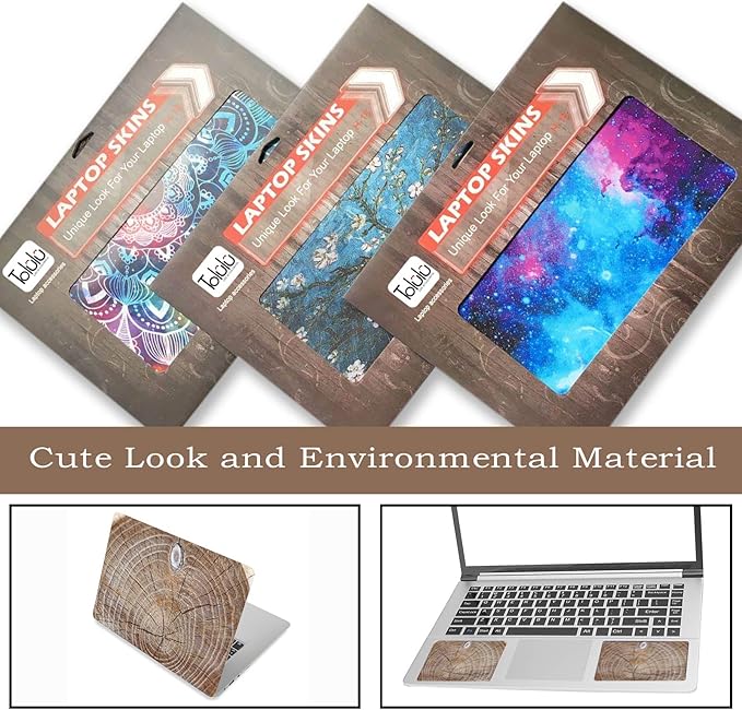 Laptop Skin Sticker Decal, Decorative Waterproof Removable, Wood Art - Image 6