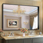 CIRCUMI Black Bathroom Mirror, Brushed Finish, Tempered Glass, Large Mirror by CIRCUMIMirror