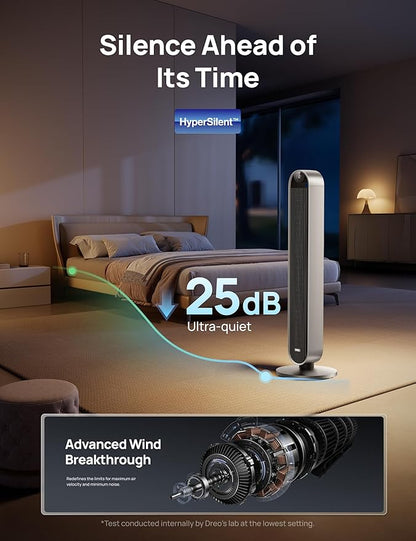 DREO Tower Fan for Bedroom, 42 Inch 120° Oscillating Fan, 25dB Quiet DC Motor - Image 5
