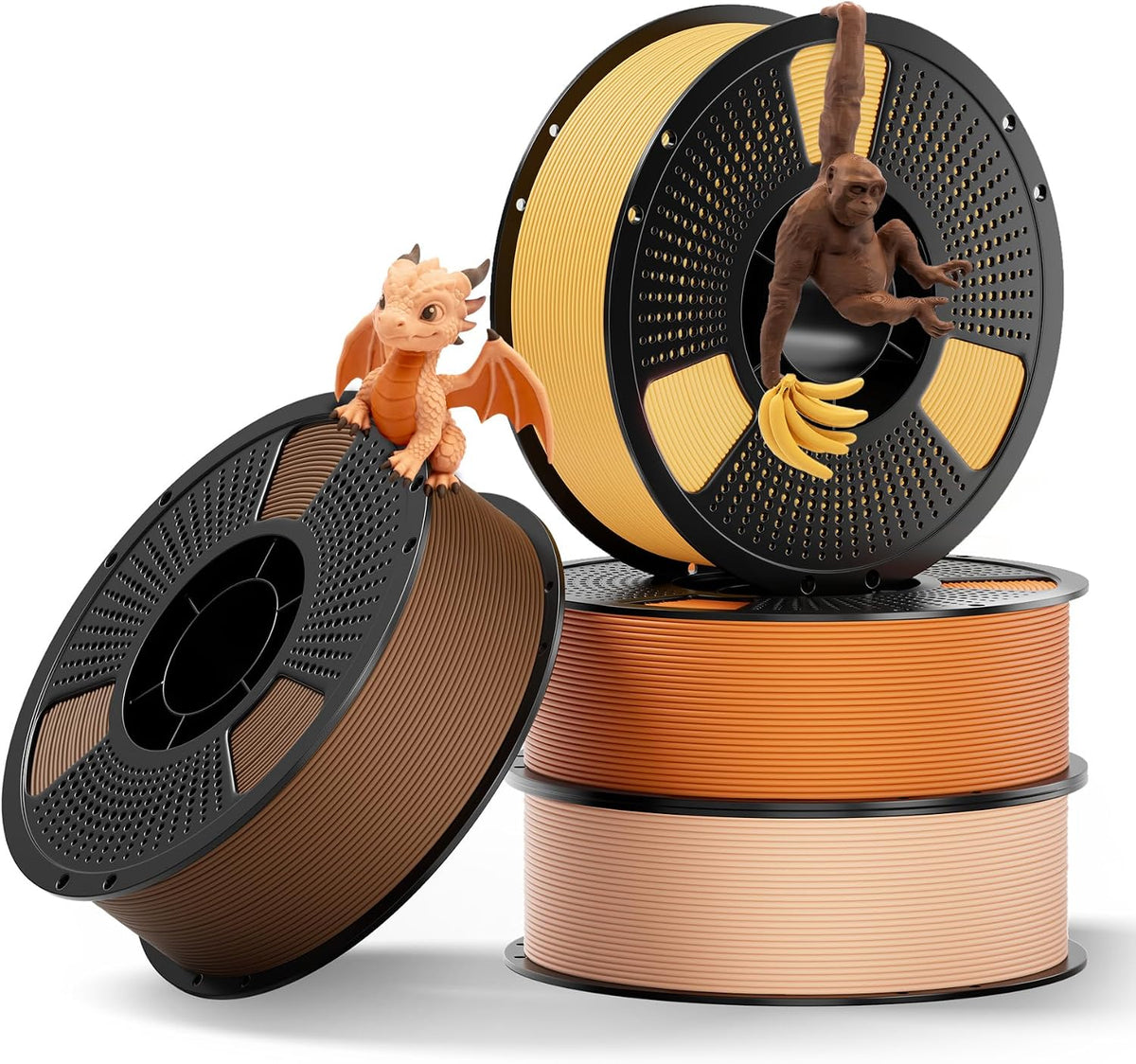 ujoy3d 4kg wood fiber pla filament 1.75mm bundle, main product view