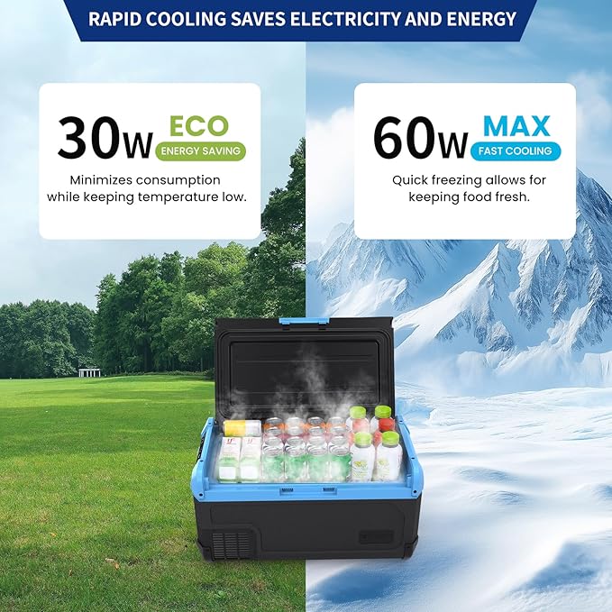 30L Car Refrigerator Freezer, 32QT Single Zone Portable Fridge - Image 3