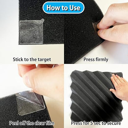 FOROOMACO 300 Pack Mini Ear Double-Sided Mounting Tape Square Heavy Duty - Image 4