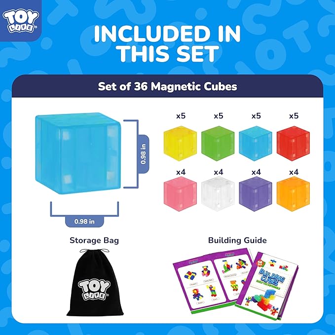 TOY Life 36PCS Magnetic Blocks for Kids Ages 4-8, Magnetic Building Blocks for - Image 3