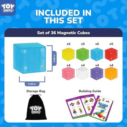 TOY Life 36PCS Magnetic Blocks for Kids Ages 4-8, Magnetic Building Blocks for - Image 3