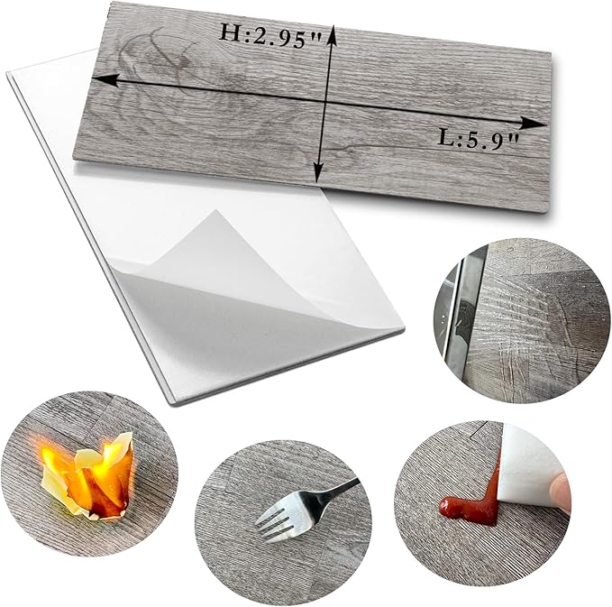 AULIGET Peel and Stick Backsplash PVC Tile, 4 Pieces - Image 5
