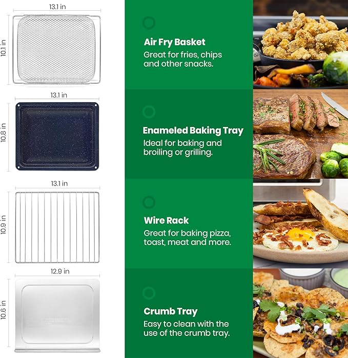 VAL CUCINA Infrared Heating Air Fryer Toaster Oven, Extra Large Countertop - Image 9
