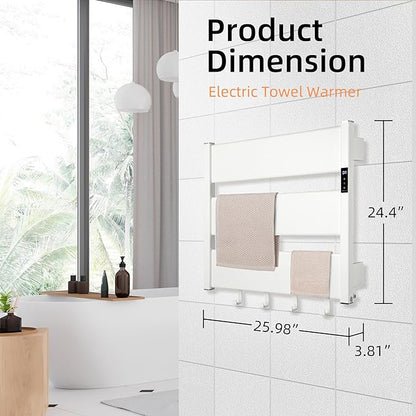 K&KALONZO Towel Warmer for Bathroom, Wall-Mounted Heated Towel Rack - Image 7