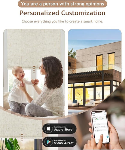 Kincmo Motorized Blinds with Remote, 100% Blackout Motorized Roller Shades Work - Image 2