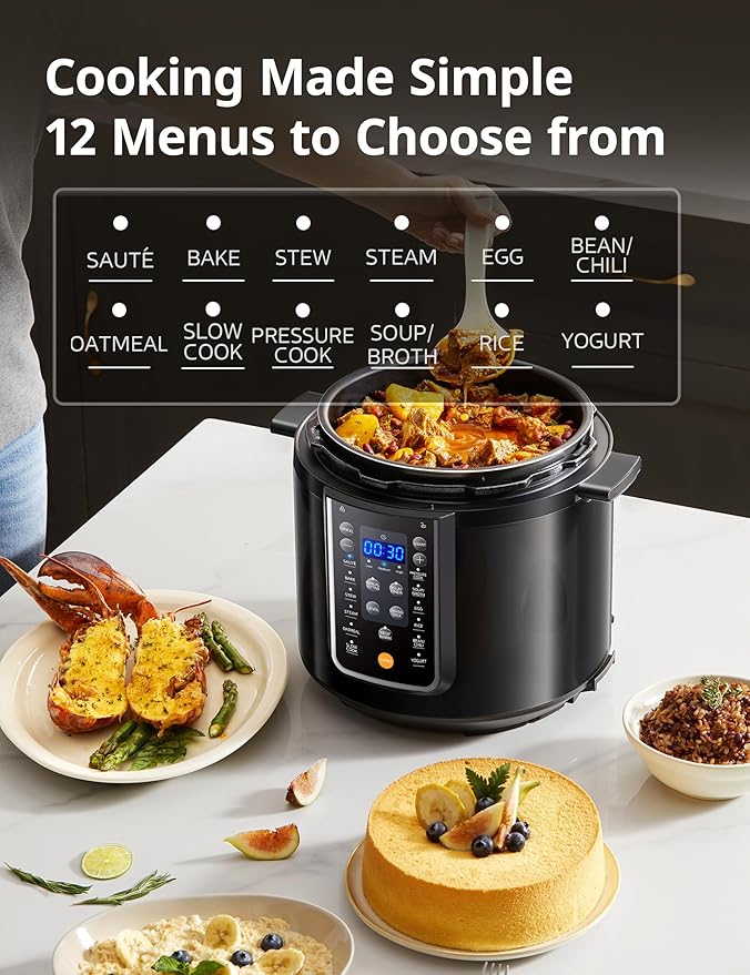 COMFEE' 9-in-1 Electric Pressure Cooker, 14 Presets Instant Multi Cooker Olla - Image 2