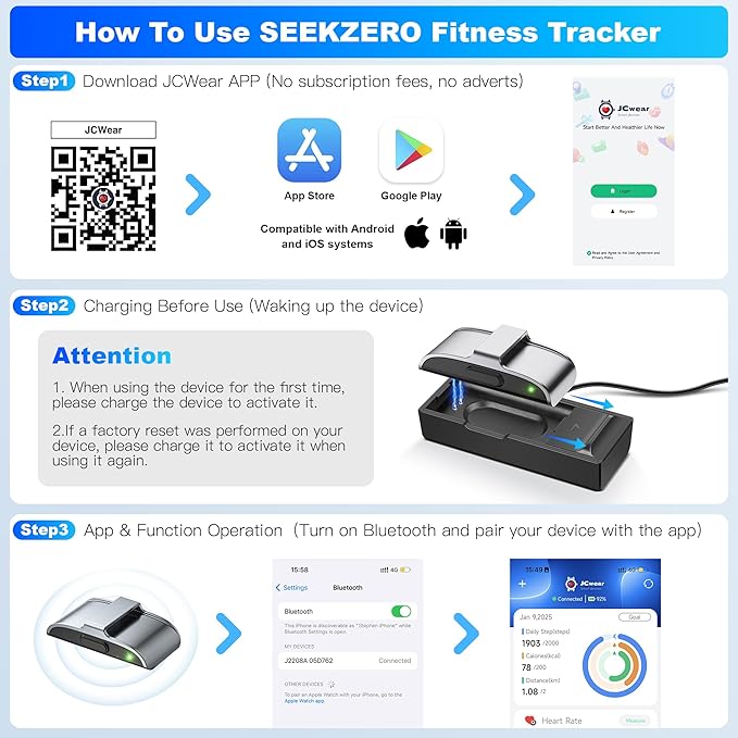 SEEKZERO Sleep Tracker, Activity & Fitness Trackers | Health Smart Bracelet - Image 8