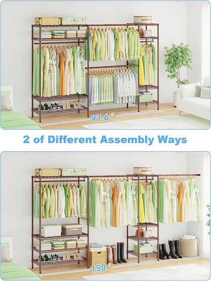 Ulif E11 Heavy-Duty Garment Rack, Metal Freestanding Clothes Rack and Closet - Image 4