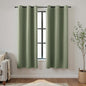 Dark Sage Green Blackout Curtains 63 Inch Length by KOUFALL