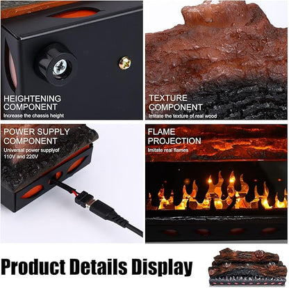 Electric Fireplace Logs Realistic Flame Effect Candle LED Flame Light USB - Image 4
