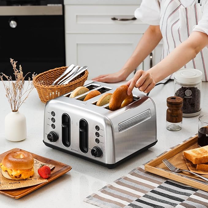 BUYDEEM DT440 4 Slice Toaster, Stainless Steel Toaster - Image 7