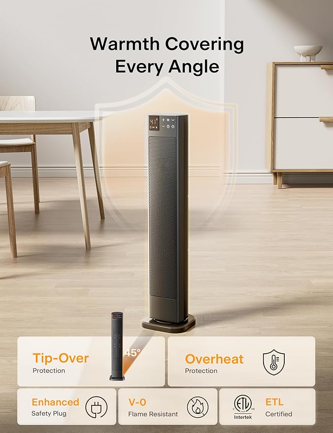 PELONIS 30” Ceramic Tower Space Heater - Image 6