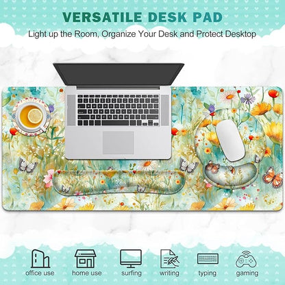 Gaming Mouse Pad, Large Desk Mat, Cute Desk Pad Protector, 4in1 XXL Mousepad + - Image 7