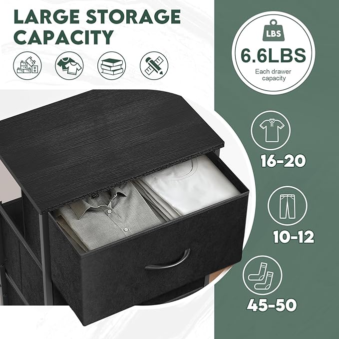 4 Fabric Drawer Dresser for Bedroom, Chest of Drawers - Image 6