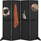 Bonnlo 4 Panel Pegboard Freestanding, 5 FT Portable Display Board Organizer by Bonnlo