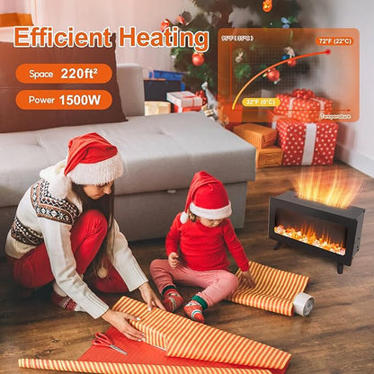 16" Small Electric Fireplace Heater - Image 6