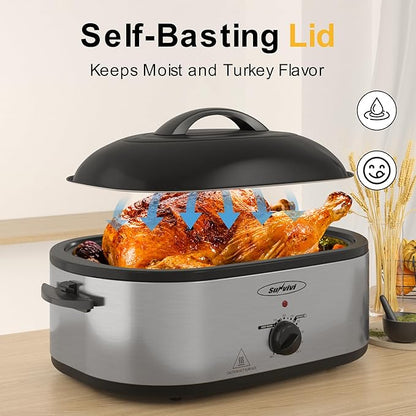 Sunvivi 24lb 20-Quart Roaster Oven, Electric Roaster Oven - Image 2