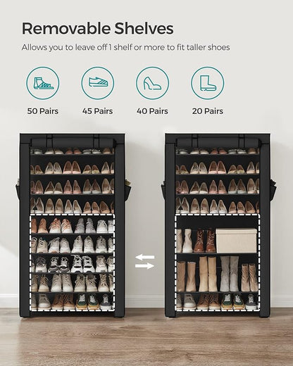 SONGMICS 10-Tier Shoe Rack, Shoe Storage Cabinet - Image 5