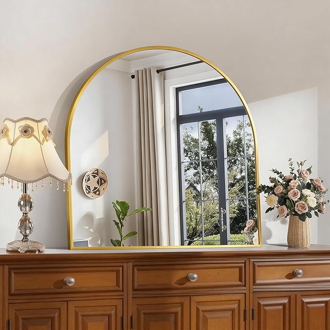 CIRCUMI Arched Wall Mirror, Metal Frame, Large Size - Image 6