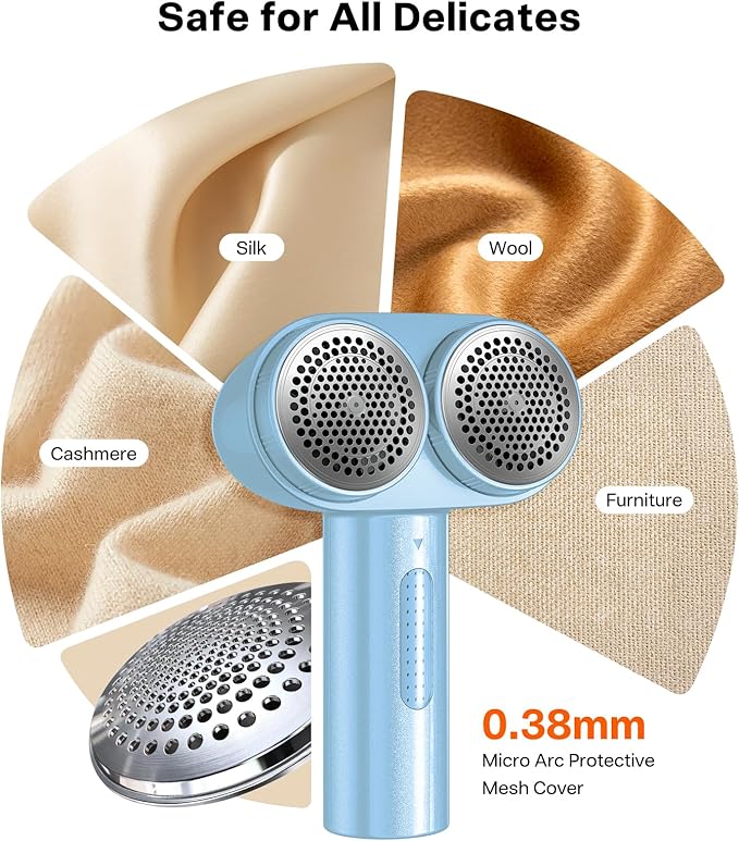 TORRAS Dual-Head Fabric Shaver, Longest Durability & 50ml Large Capacity - Image 5