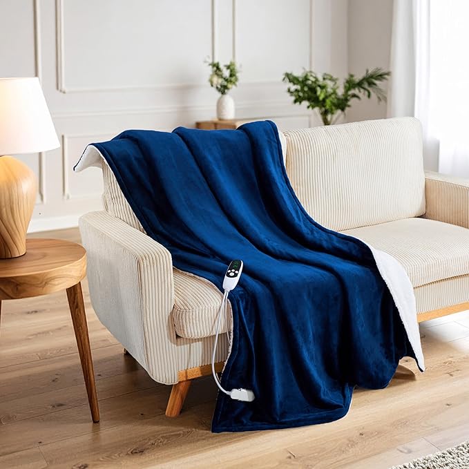 Heated Blanket Electric Luxurious Fleece Twin Blanket, 9 Heat Settings & 12H - Image 5