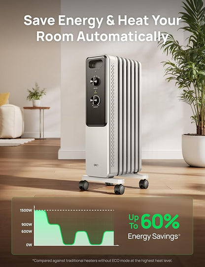 DREO Radiator Heater, Dual Knobs, 8 Safety Protection, 1500W Electric Space - Image 6
