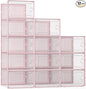 Kuject X-Large Shoe Storage Boxes Organizers Clear Plastic Stackable 12 Pack by Kuject