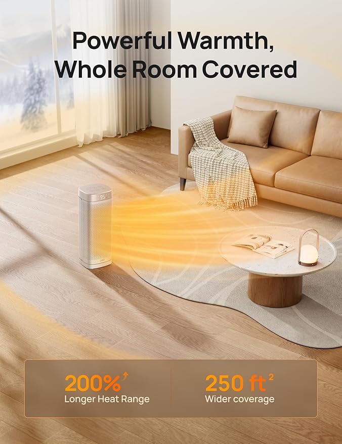 DREO Space Heaters for Indoor Use, 1500W Fast Heating Portable Heaters - Image 2