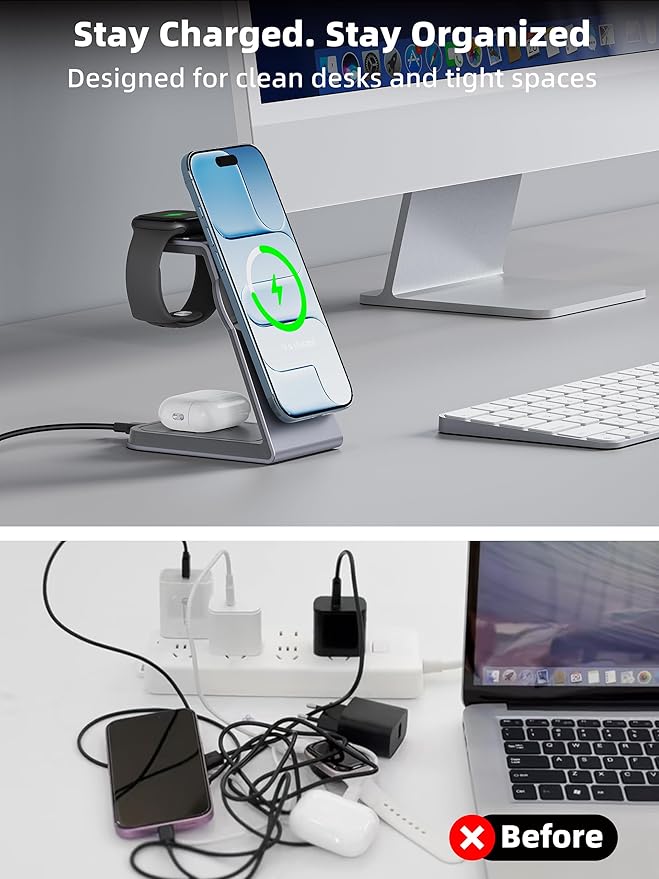 2025 3 in 1 Magnetic Wireless Charger Stand - Image 4