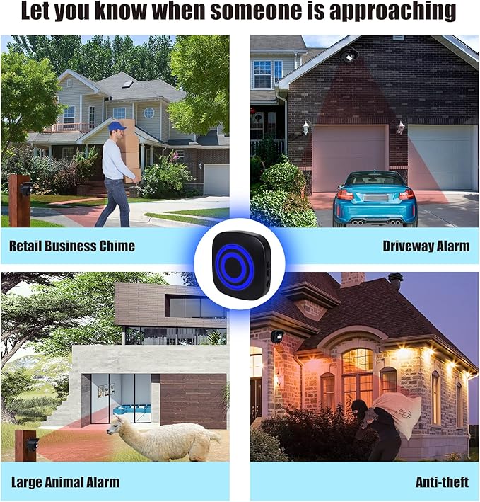 Shaogax 328ft Range Wireless Driveway Alarm Outside Weather Resistant Motion - Image 6