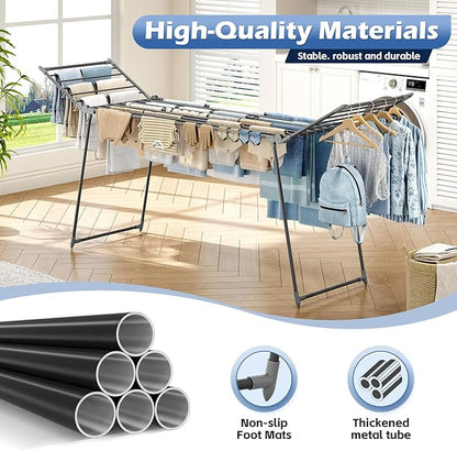 APEXCHASER Clothes Drying Rack Foldable, Large Drying Rack Clothing Retractable - Image 6