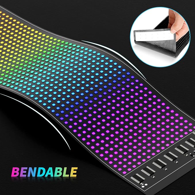 RAYHOME Scrolling Bright Advertising LED Signs, Flexible USB 5V LED Car Sign - Image 3