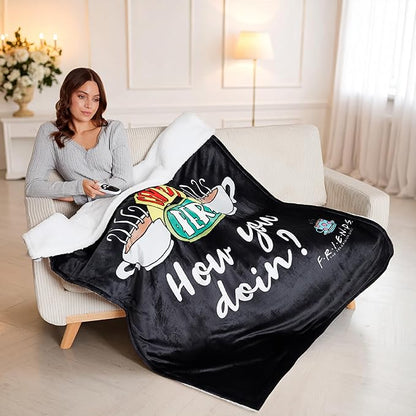 Friends TV Show Heated Blanket Electric, Luxurious Soft Fleece Throw, Fast - Image 5