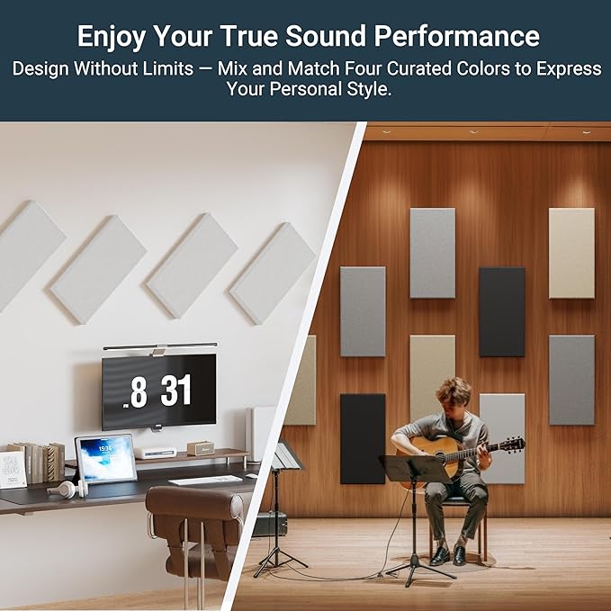 4 Pack High-Density Core with Fabric Cover Acoustic Panels – 24×12×2 In - Image 7