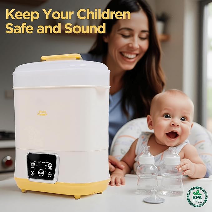6-in-1 Electric Bottle Sterilizer and Dryer, Use as Baby Bottle Warmer - Image 4