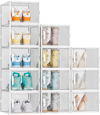 Shoe Organizer, 12 Pack Shoe Storage Shoe Organizer by DecorateYourHome